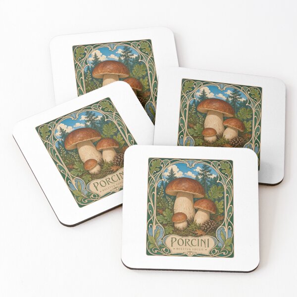 Item preview, Porcini Mushroom Art Nouveau Botanical Fungi designed and sold by AntiqueImages.