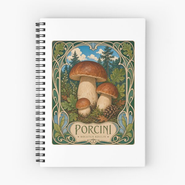 Item preview, Porcini Mushroom Art Nouveau Botanical Fungi designed and sold by AntiqueImages.