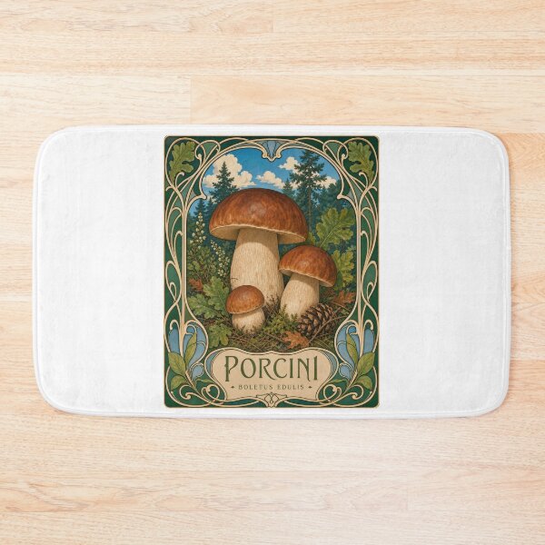Item preview, Porcini Mushroom Art Nouveau Botanical Fungi designed and sold by AntiqueImages.