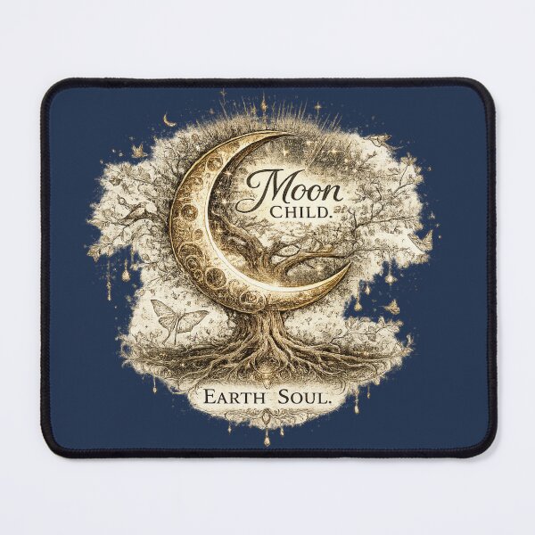 Item preview, Moon Child. Earth Soul. | Celestial Botanical Moon Art designed and sold by 'VARI'.