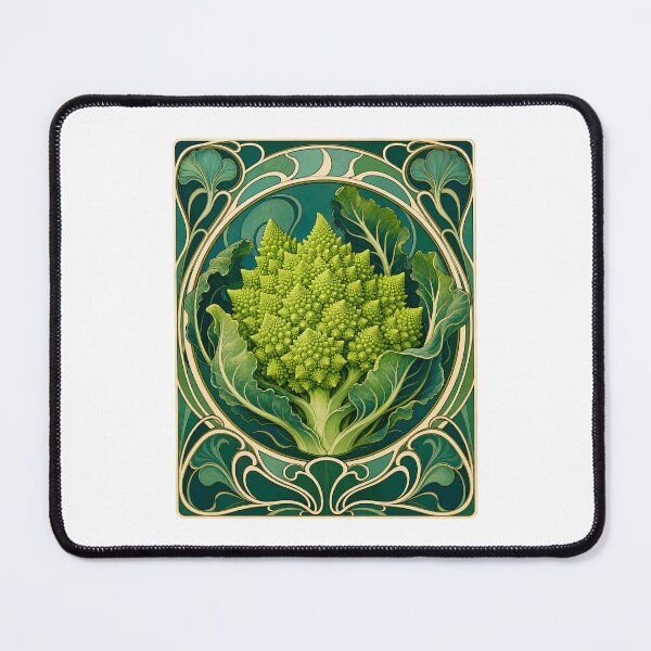 Item preview, Romanesco Broccoli Art Nouveau Botanical Veggie designed and sold by AntiqueImages.