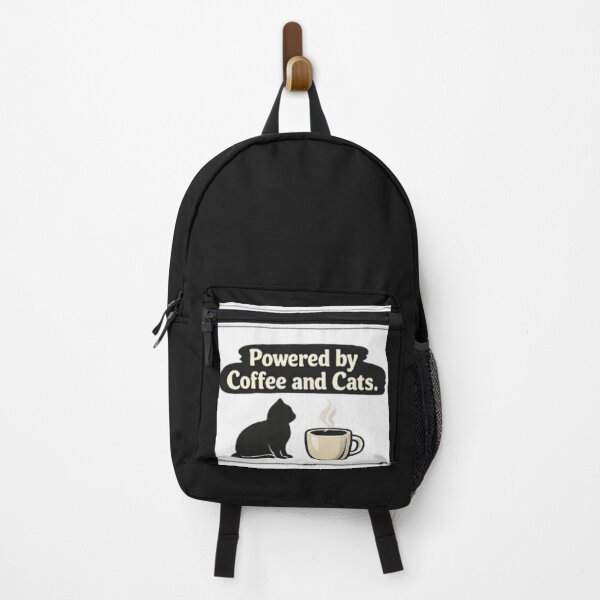 Item preview, Powered by Coffee and Cats | Funny Cat Lover Coffee Lover Vintage Design designed and sold by ser-Ile.
