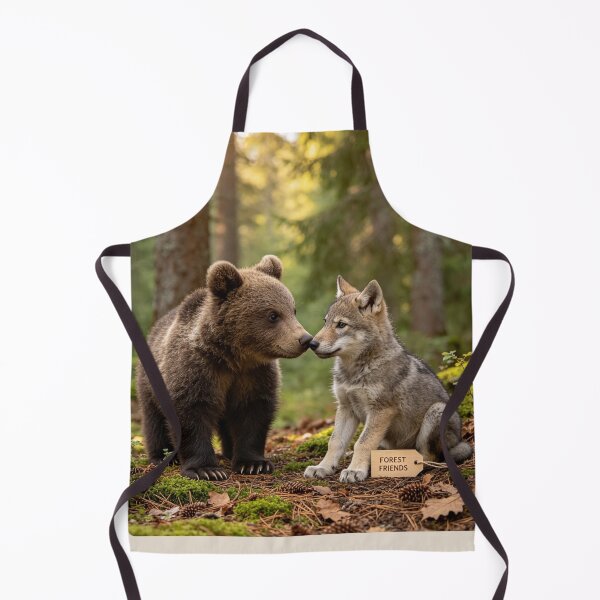 Item preview, Cute Bear Cub Wolf Pup Forest Friends Wildlife designed and sold by BagFactoryUK.