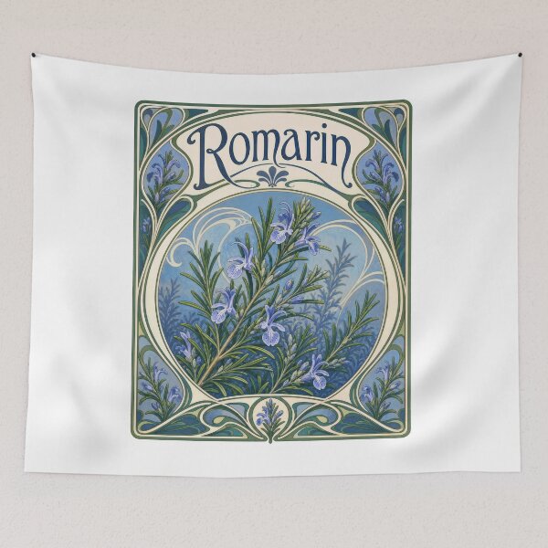 Item preview, Art Nouveau Rosemary Botanical Herb Plant Design designed and sold by AntiqueImages.