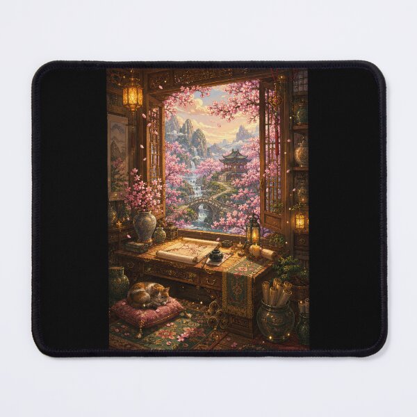 Item preview, Cherry Blossom Study by the Mountain Pavilion designed and sold by Sketchlegacy.