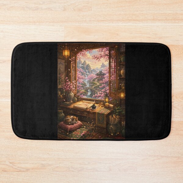 Item preview, Cherry Blossom Study by the Mountain Pavilion  designed and sold by Sketchlegacy.