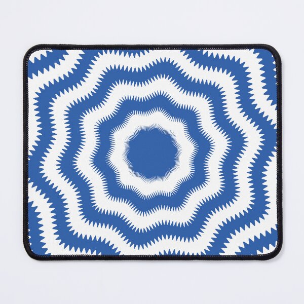 Artikelvorschau, Blaues Op-Art-Muster mit optischer Täuschung entworfen und verkauft von BigDigital.
