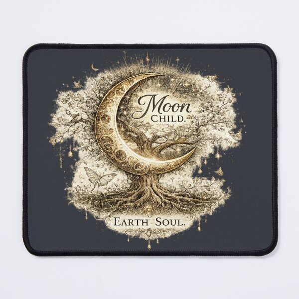 Item preview, Moon Child. Earth Soul. | Celestial Botanical Moon Art designed and sold by 'VARI'.
