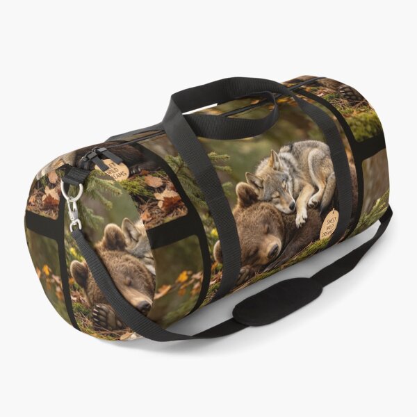 Item preview, Sweet Wild Dreams Sleeping Bear Wolf Forest Animals designed and sold by BagFactoryUK.