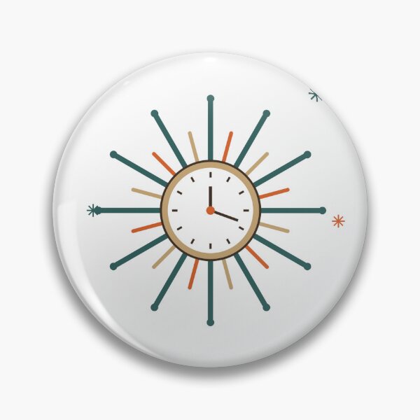 Item preview, Mid Century Modern Atomic Starburst Clock Pattern | Retro 1950s Vintage Art designed and sold by Mediagraphic.