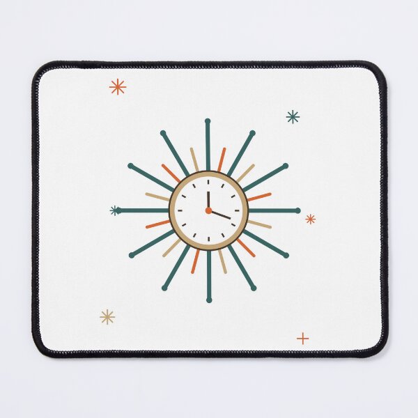 Item preview, Mid Century Modern Atomic Starburst Clock Pattern | Retro 1950s Vintage Art designed and sold by Mediagraphic.