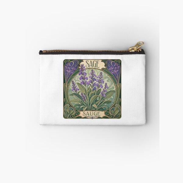 Item preview, Art Nouveau Sage Herb Botanical Plant Lover designed and sold by AntiqueImages.