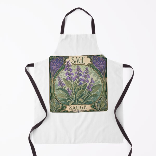 Item preview, Art Nouveau Sage Herb Botanical Plant Lover designed and sold by AntiqueImages.