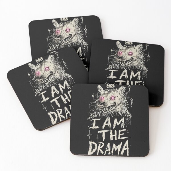 Item preview, I AM THE DRAMA - White Version / Gothic Opossum - Black Shirt designed and sold by HealingEraInk.