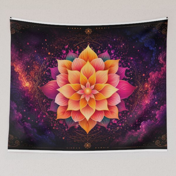 Item preview, Radiant Lotus Mandala | Colorful Sacred Geometry Floral Design designed and sold by Fei Long Design Hub.