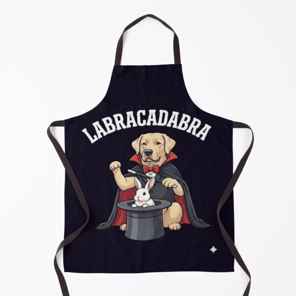 Aperçu de l'œuvre LABRADOR JAUNE - LABRACADABRA, CHIEN MAGICIEN, TOUR DE RÊVE HUMORISTIQUE créée et vendue par PRINTSCHARMINGM.