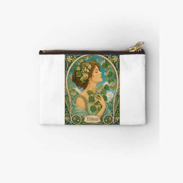 Item preview, Art Nouveau Woman Linden Flowers Tilleul Art designed and sold by AntiqueImages.