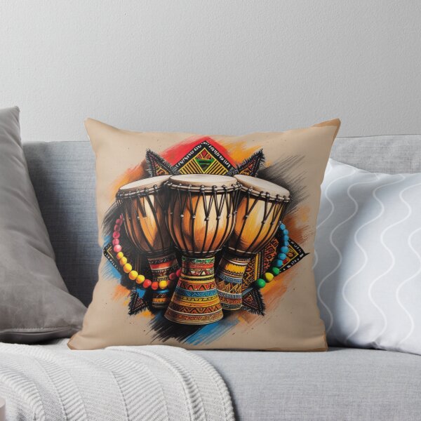 Item preview, Vibrant African Drums with Beaded Accents designed and sold by 'VARI'.