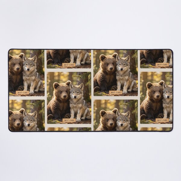 Item preview, Best Cubs Bear Cub Wolf Cub Forest Friends Wildlife designed and sold by BagFactoryUK.