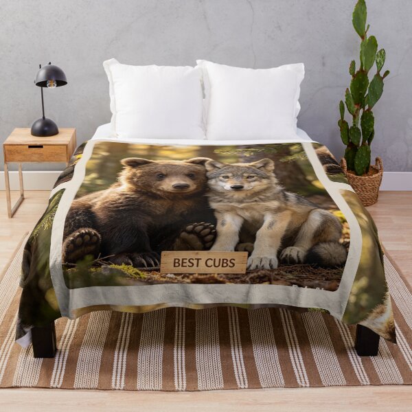 Item preview, Best Cubs Bear Cub Wolf Cub Forest Friends Wildlife designed and sold by BagFactoryUK.
