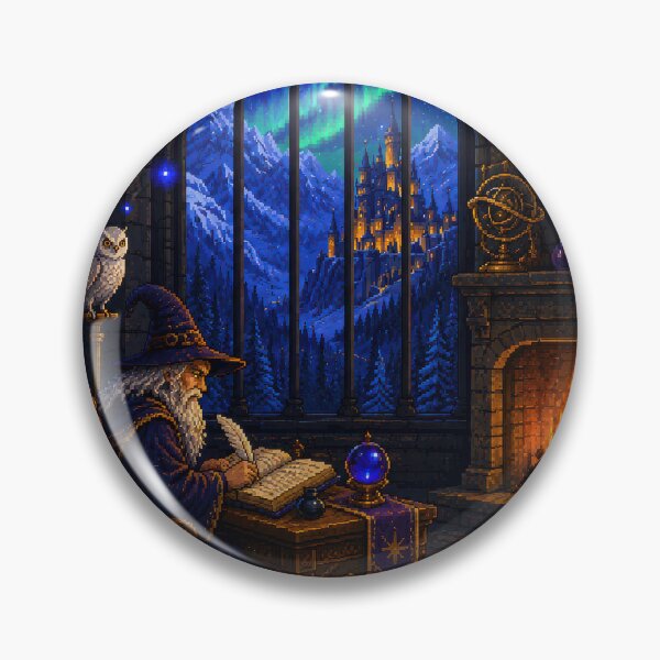 Item preview, Wizard's Midnight Study Beneath the Northern Lights  designed and sold by Sketchlegacy.