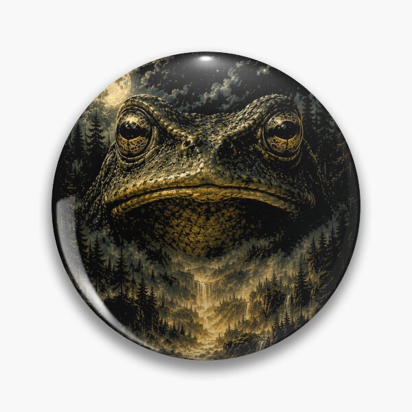 Item preview, Retro Frog and Nature Scene, Full Moon Forest Lover Tee designed and sold by BornBorn.