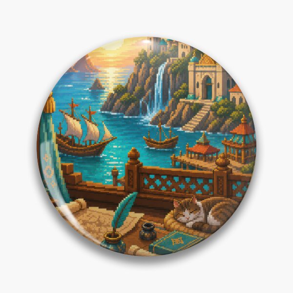 Item preview, Sunset Harbor Palace in the Sapphire Bay  designed and sold by Sketchlegacy.