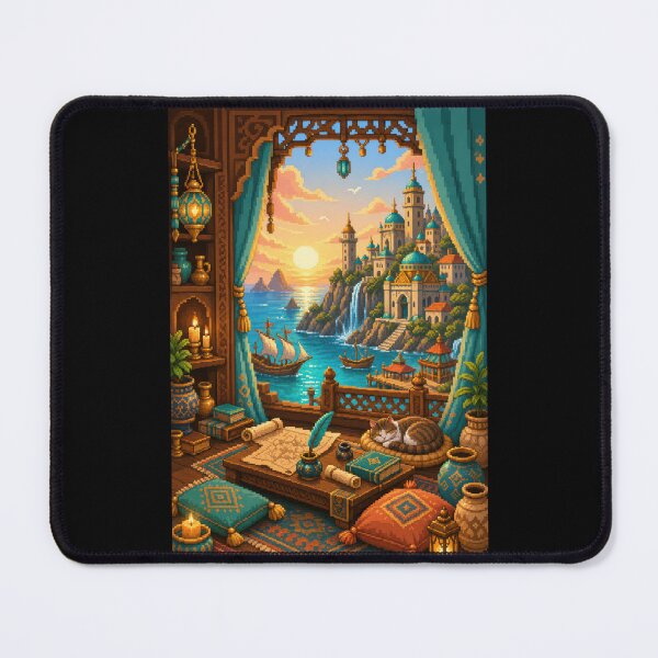 Item preview, Sunset Harbor Palace in the Sapphire Bay  designed and sold by Sketchlegacy.