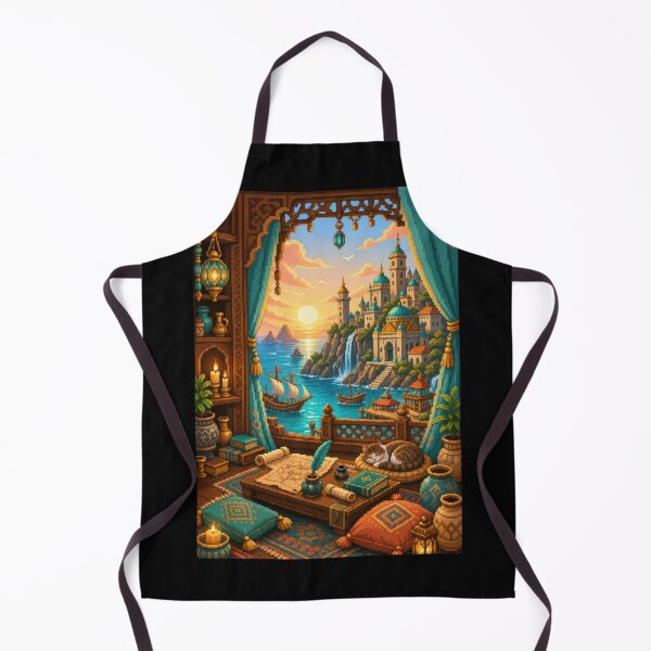 Item preview, Sunset Harbor Palace in the Sapphire Bay  designed and sold by Sketchlegacy.