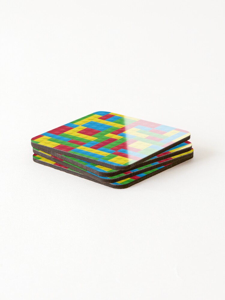 Thumbnail 4 of 5, Coasters (Set of 4), Color Brick Pattern designed and sold by OddityDesign.