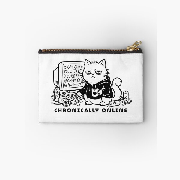 Item preview, Chronically Online Grumpy Cat Retro Internet Meme designed and sold by Meow-gical Wear.