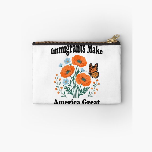 Item preview, Immigrants Make America Great Monarch Butterfly Floral Activism designed and sold by IsDesignHub.