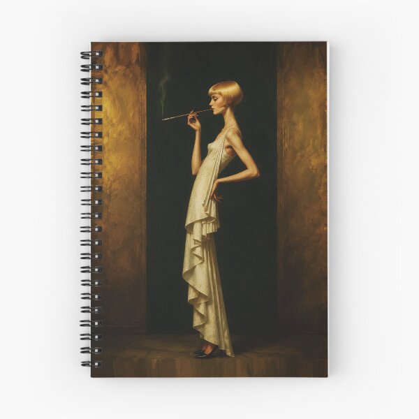 Item preview, Art Deco Woman with Cigarette Holder – Elegant Vintage Portrait designed and sold by RamyGallery.