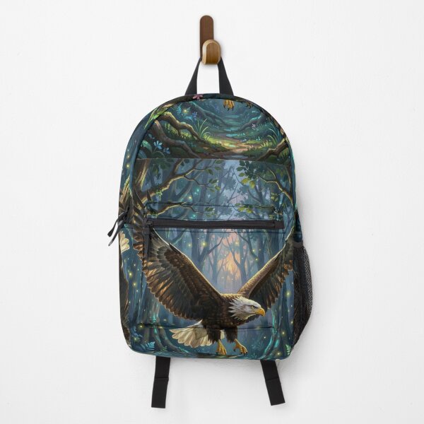 Item preview, John James Audubon Inspired Majestic Eagle Flight in Glowing Forest Canvas designed and sold by TaBogroupsRed.