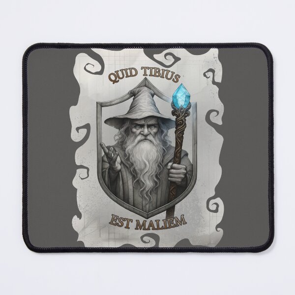 Item preview, Magic staff wizard shield butchered Latin what the hells wrong with you designed and sold by BigMRanch.