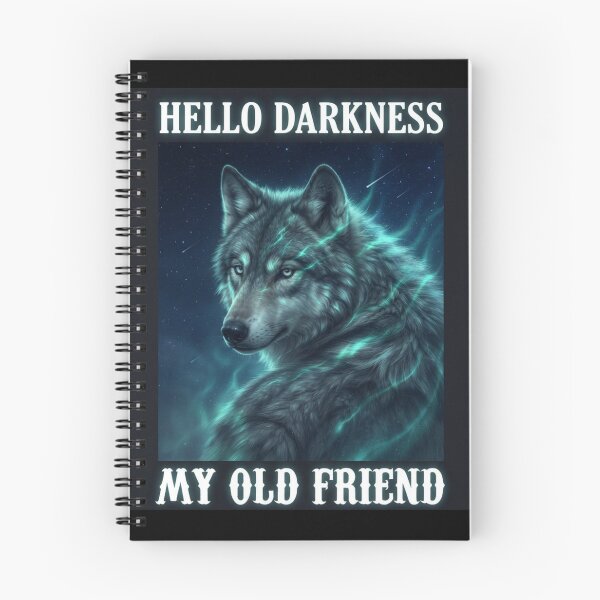 Item preview, Hello Darkness My Old Friend Ironic Wolf Meme designed and sold by lexthelord.