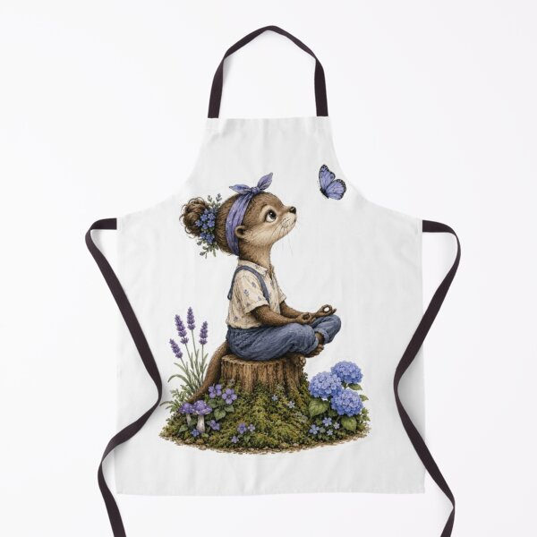 Item preview, Lontrinha Meditando Entre Flores Azuis designed and sold by Snurly.
