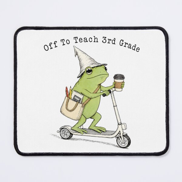 Item preview, Off to Teach 3rd Grade Funny Teacher Frog designed and sold by Doodletext.