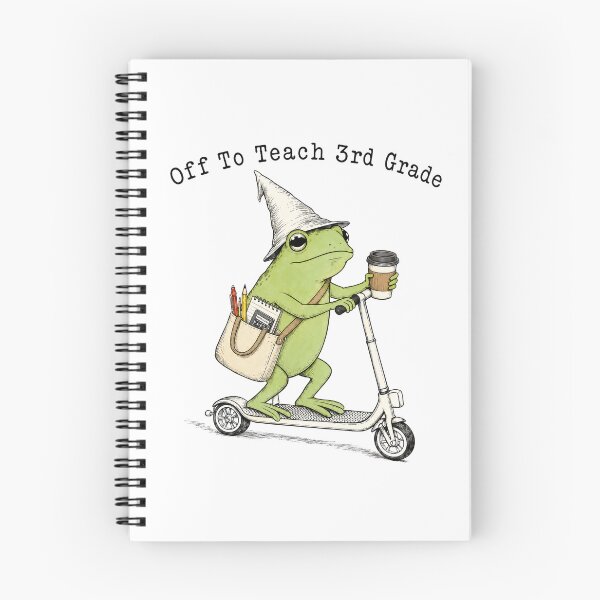 Item preview, Off to Teach 3rd Grade Funny Teacher Frog designed and sold by Doodletext.