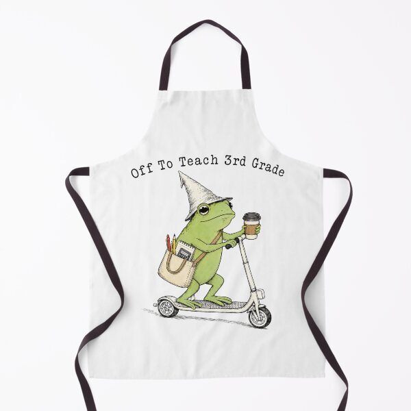 Item preview, Off to Teach 3rd Grade Funny Teacher Frog designed and sold by Doodletext.