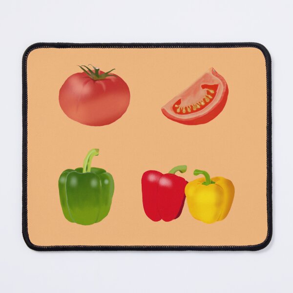 Item preview, Farm Fresh Tomato and Capsicum, Cute Veggie Design designed and sold by Silver Stone.