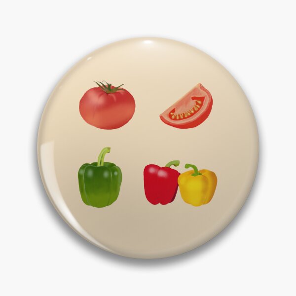 Item preview, Farm Fresh Tomato and Capsicum, Cute Veggie Design designed and sold by Silver  Stone.