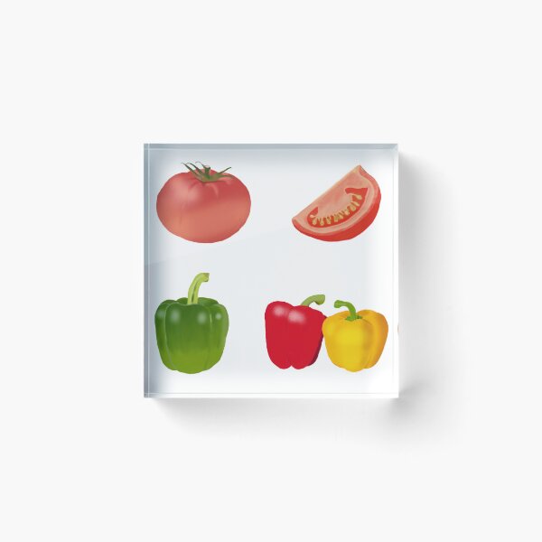 Item preview, Farm Fresh Tomato and Capsicum, Cute Veggie Design designed and sold by Silver  Stone.