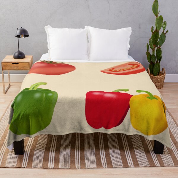 Item preview, Farm Fresh Tomato and Capsicum, Cute Veggie Design designed and sold by Silver Stone.