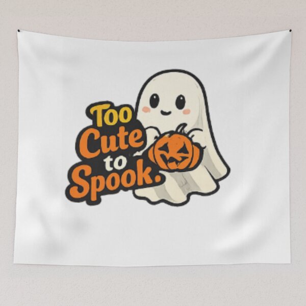 Item preview, Too Cute to Spook | Cute Ghost Halloween Pumpkin Kawaii Design designed and sold by ser-Ile.