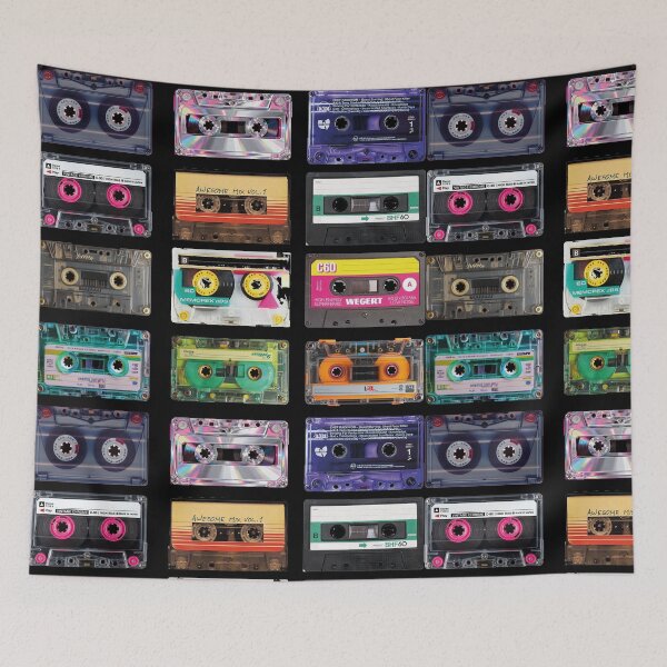 Item preview, Vintage Cassette Tape Collection: 80s 90s Retro Synthwave Mixtape and Lo-Fi Aesthetic Fan Art designed and sold by benja-08.