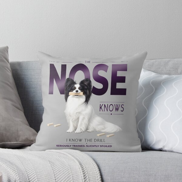 Item preview, The Nose Knows | Funny Papillon Dog Lover Design for Obedience and Scent Work Fans designed and sold by PapillonArtStudio.