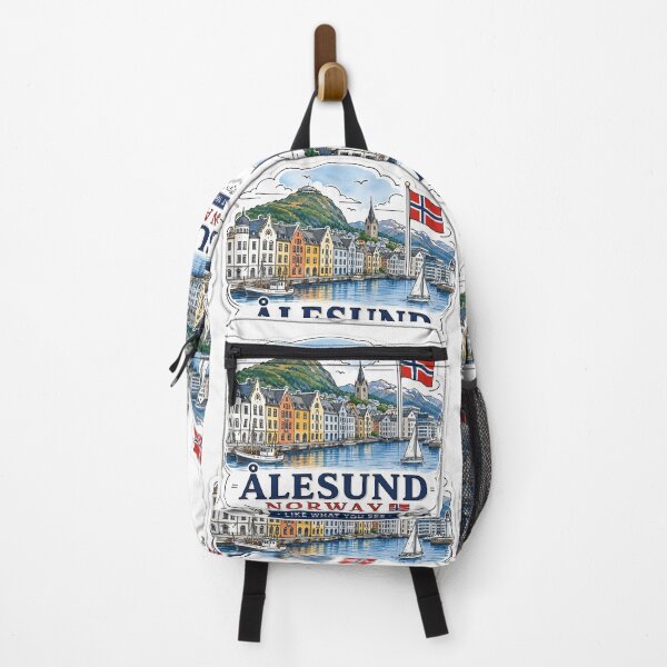 Item preview, Ålesund Norway Cute 3D Skyline Label Label Text ÅLESUND NORWAY ?? designed and sold by PaintMeWorld.