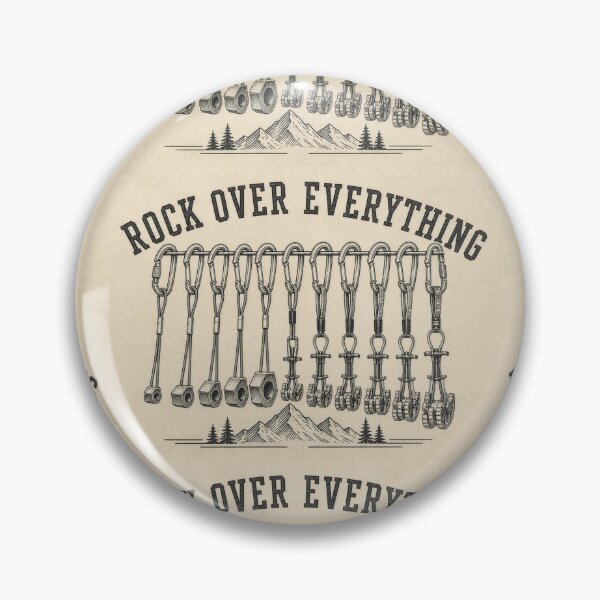 Item preview, Rock Over Everything Trad Climbing Gear Illustration Tee Sticker Rock Climber Gift designed and sold by sharifex.