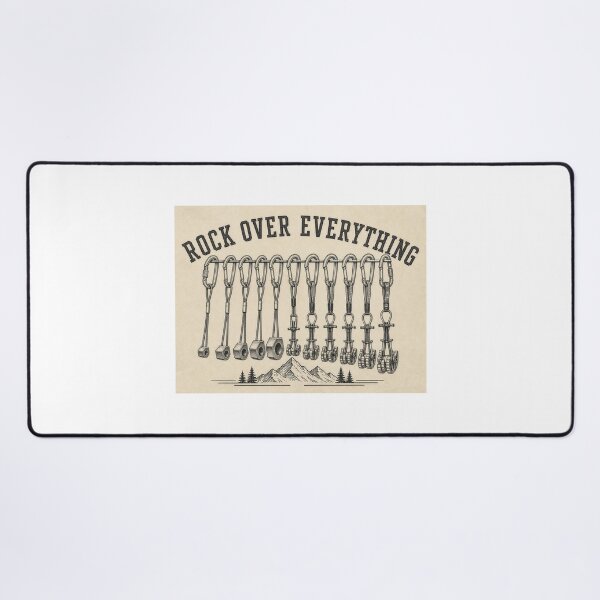 Item preview, Rock Over Everything Trad Climbing Gear Illustration Tee Sticker Rock Climber Gift designed and sold by sharifex.